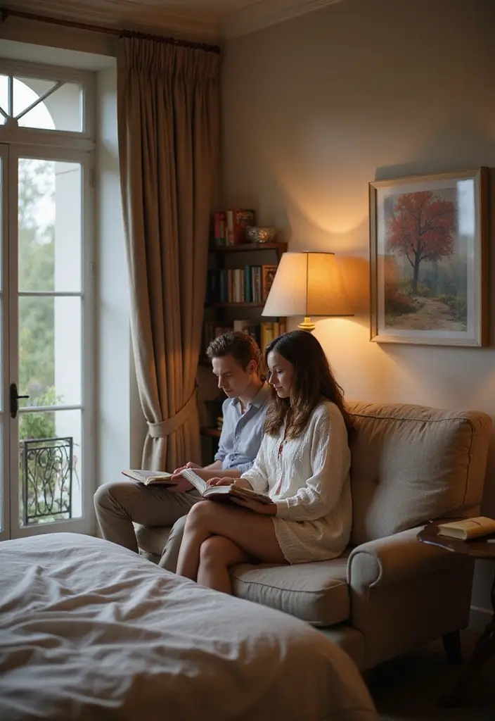 26 Apartment Bedroom Ideas for Couples That Spark Romance - 24. Creating a Romantic Reading Corner