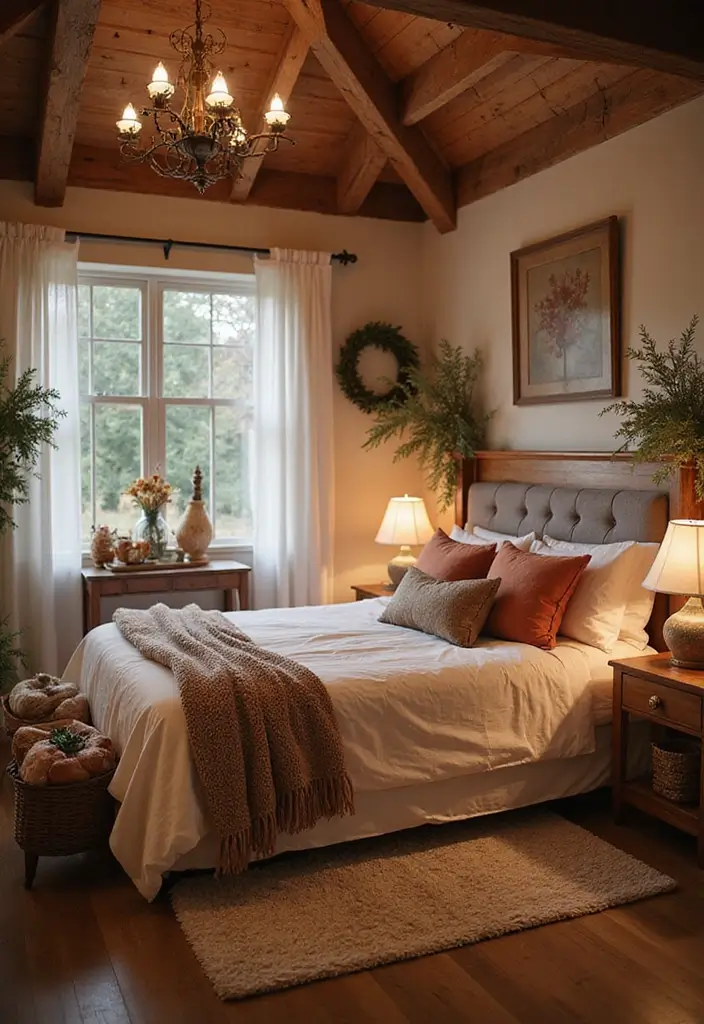 26 Apartment Bedroom Ideas for Couples That Spark Romance - 25. Seasonal Decor Changes