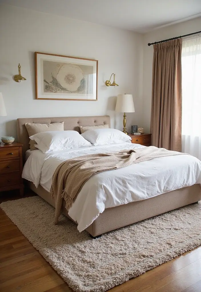 26 Apartment Bedroom Ideas for Couples That Spark Romance - 9. Chill-out Zones with Rugs