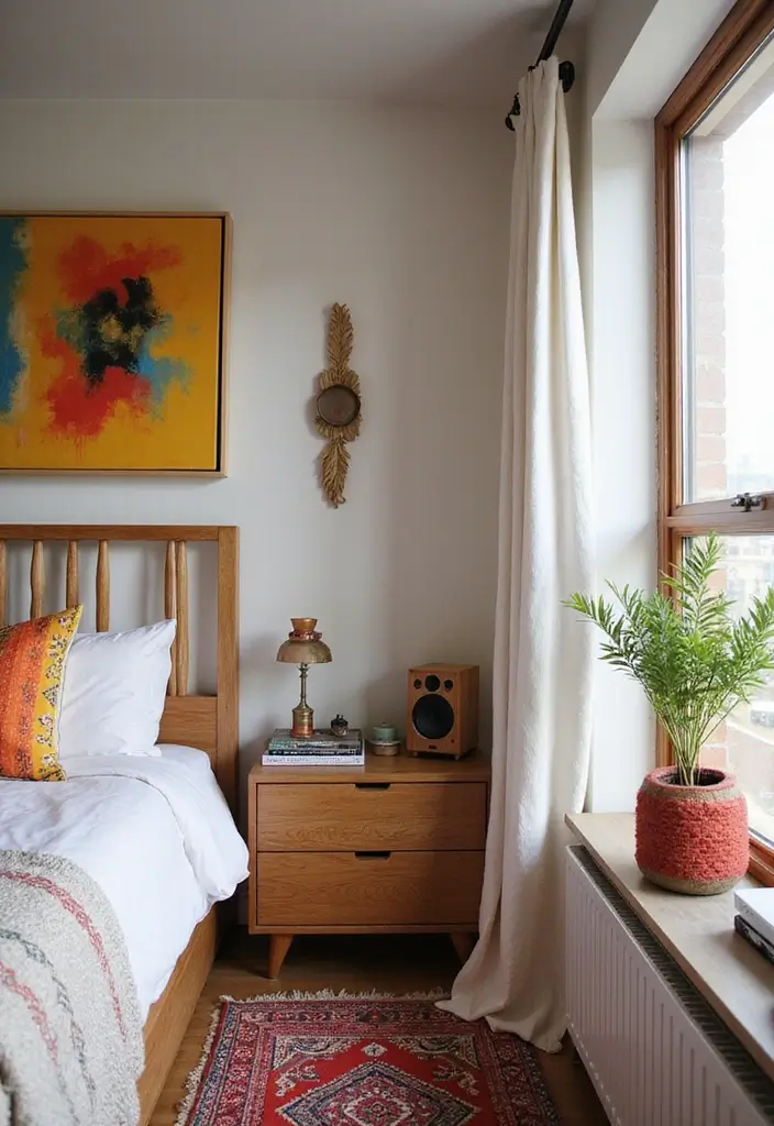 26 Teen Boho Bedroom Ideas That Feel Trendy and Creative - 15. Tuned-In Tech