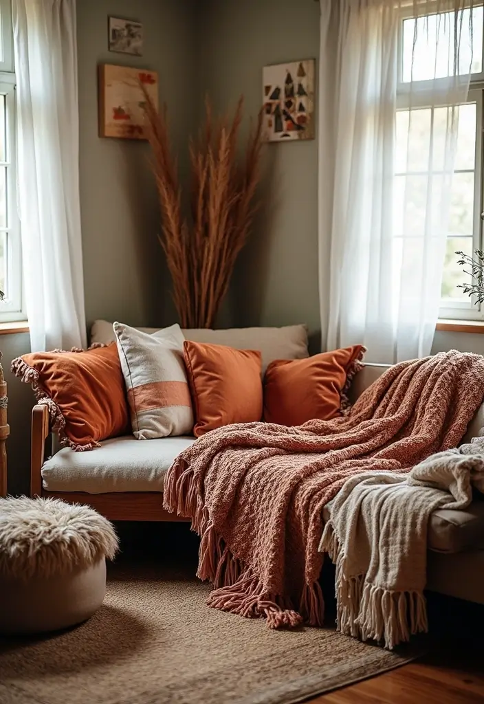 26 Teen Boho Bedroom Ideas That Feel Trendy and Creative - 21. Cozy Throws and Blankets