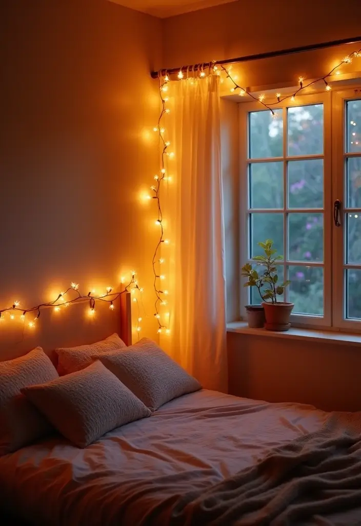 26 Teen Boho Bedroom Ideas That Feel Trendy and Creative - 7. String Lights