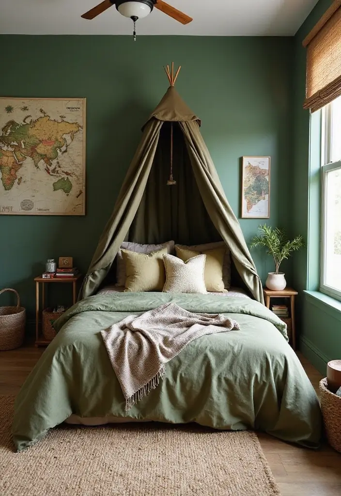 27 Boys Bedroom Ideas Small Space That Feel Cool & Functional - 11. Outdoor Explorer’s Room