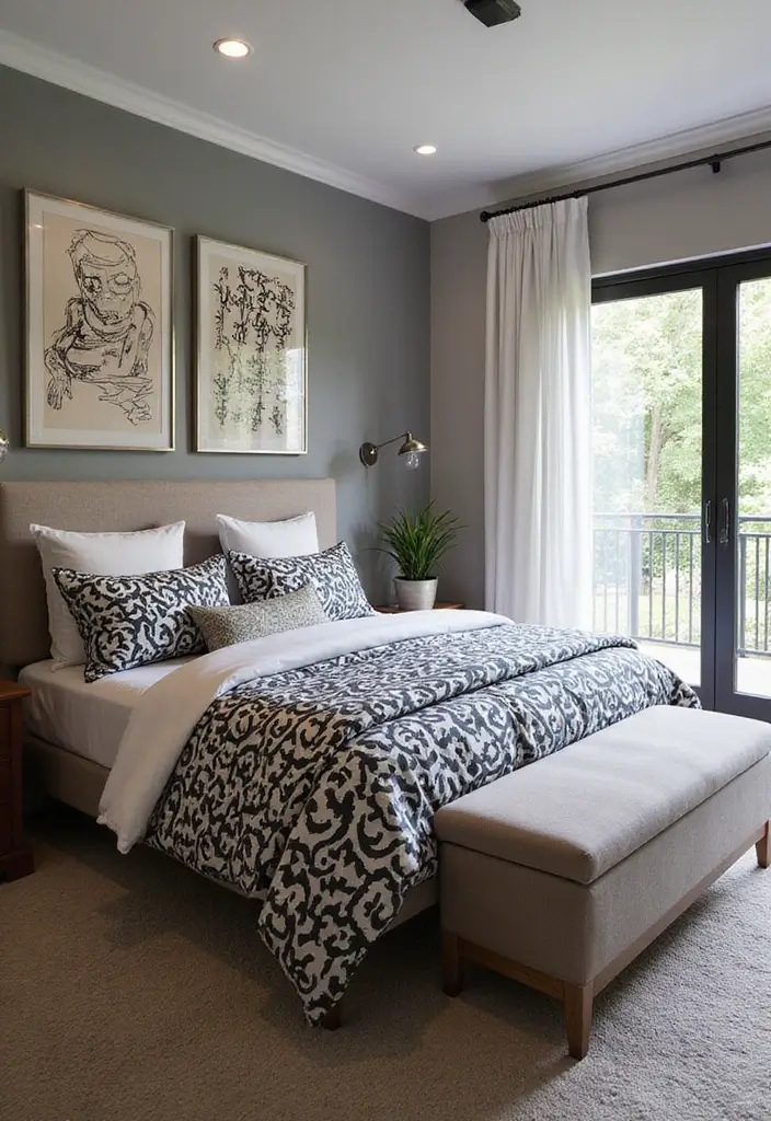 27 Boys Bedroom Ideas Small Space That Feel Cool & Functional - 21. Bold Graphic Patterns