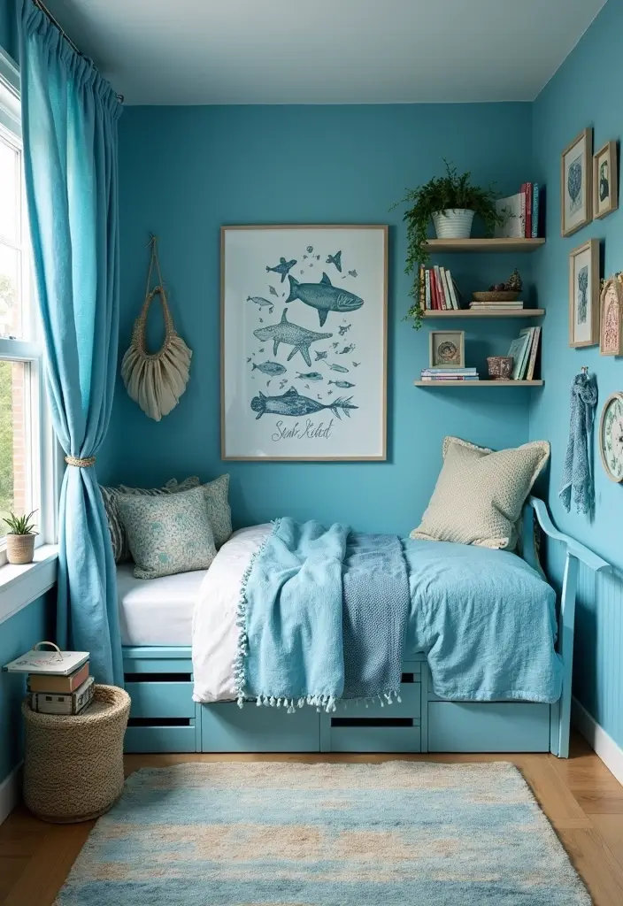 27 Boys Bedroom Ideas Small Space That Feel Cool & Functional - 25. Under the Sea