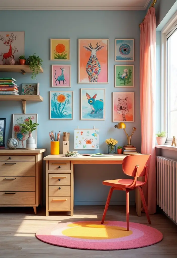 27 Boys Bedroom Ideas Small Space That Feel Cool & Functional - 5. Artistic Expression Zone