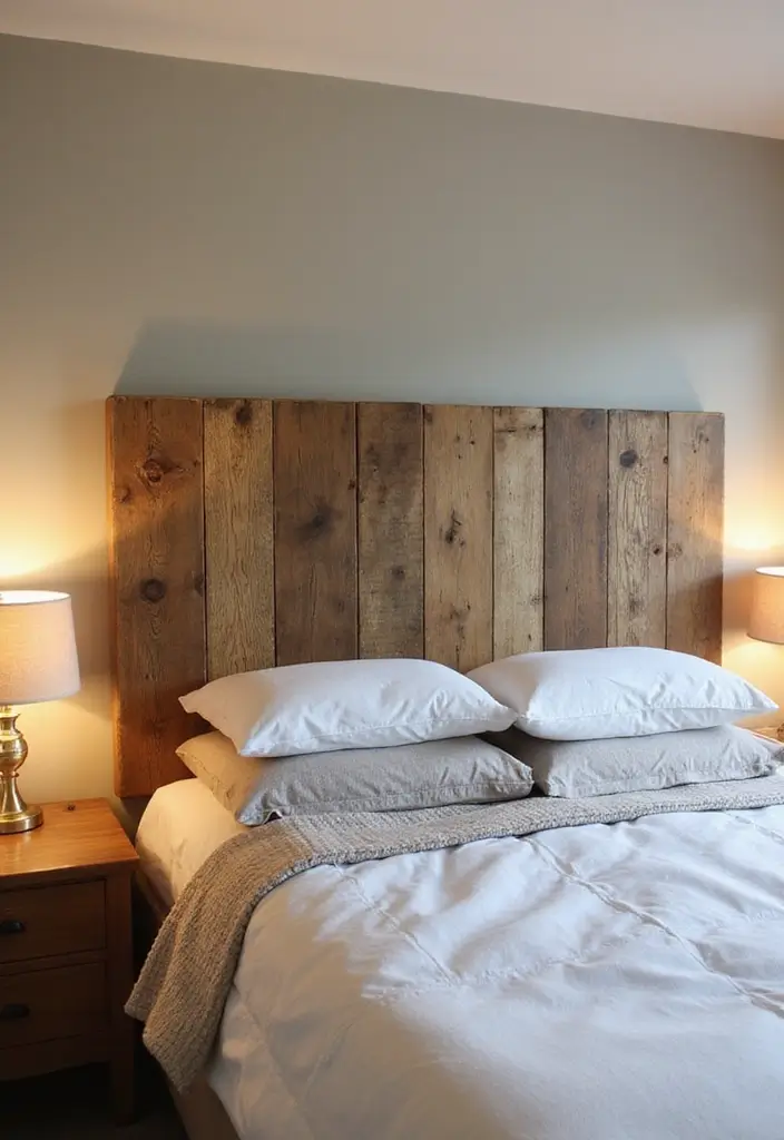 27 Country Rustic Bedroom Ideas That Blend Nature & Comfort - 1. Reclaimed Wood Headboards