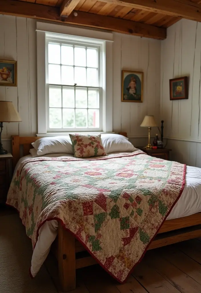 27 Farmhouse Bedroom Decor Ideas That Feel Fresh and Country Chic - 10. Handmade Quilts