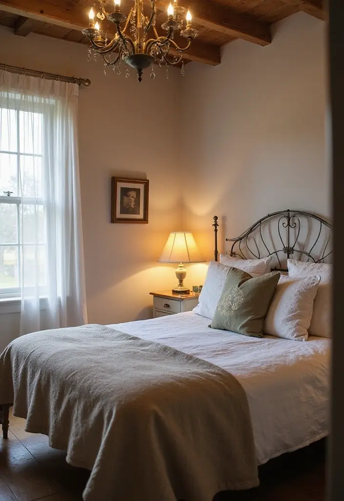 27 Farmhouse Bedroom Decor Ideas That Feel Fresh and Country Chic - 11. Soft Lighting