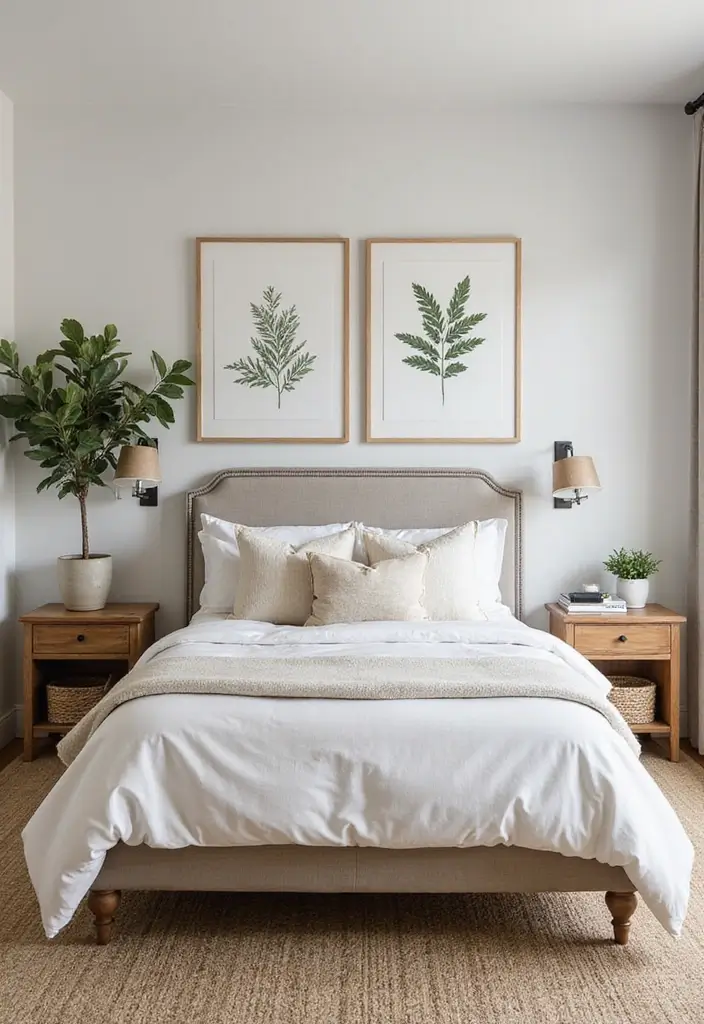 27 Farmhouse Bedroom Decor Ideas That Feel Fresh and Country Chic - 22. Nature-Inspired Accents