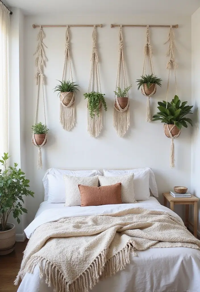 28 Boho Style Bedroom Ideas That Feel Effortless and Free-Spirited - 14. Macramé Accents