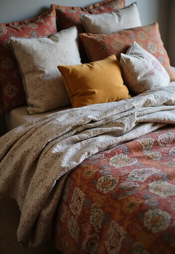 28 Boho Style Bedroom Ideas That Feel Effortless and Free-Spirited - 4. Boho Chic Bedding