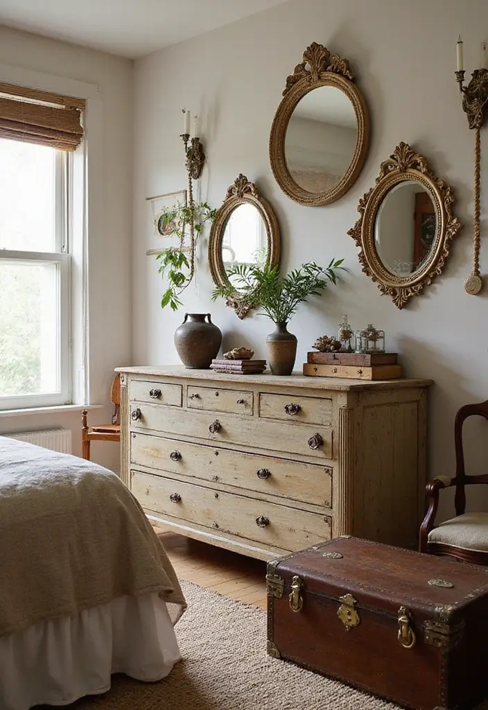 28 Boho Style Bedroom Ideas That Feel Effortless and Free-Spirited - 8. Vintage Finds