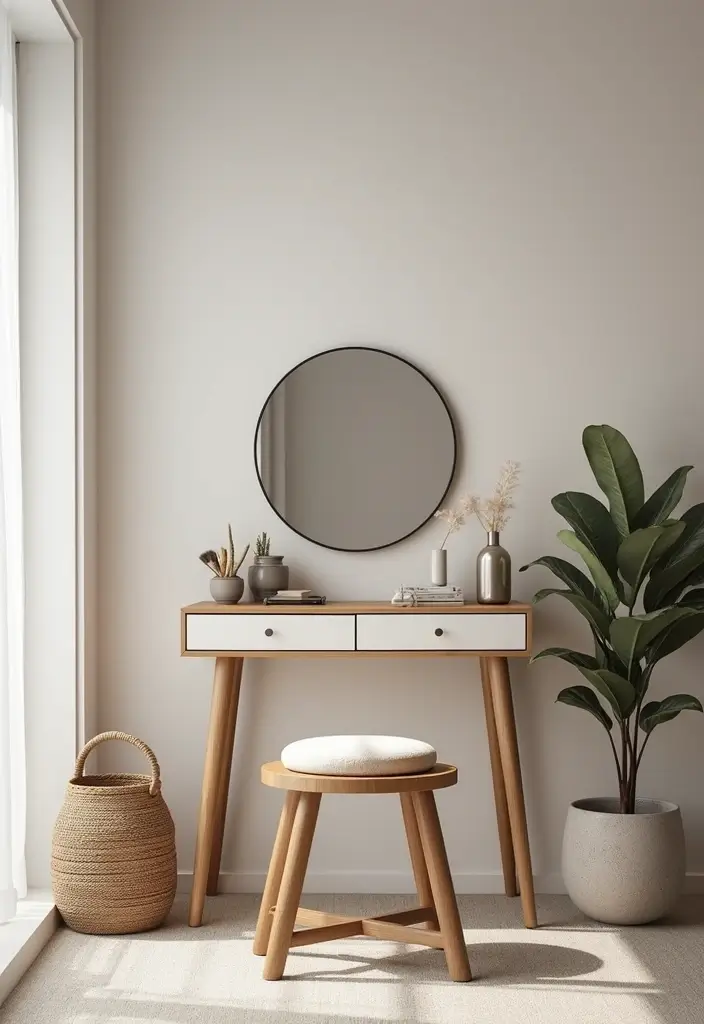 28 Modern Bedroom Interior Design Ideas That Feel Luxe & Serene - 13. Elegant Vanity Area