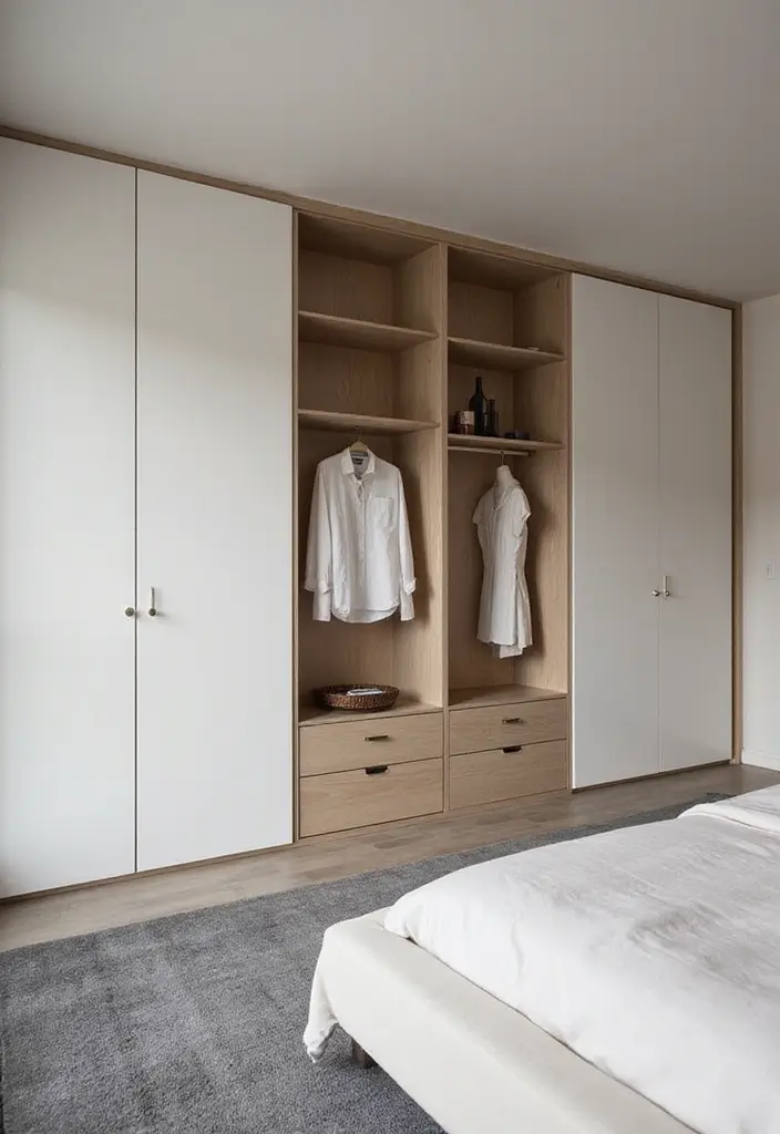 28 Modern Bedroom Interior Design Ideas That Feel Luxe & Serene - 16. Built-in Storage