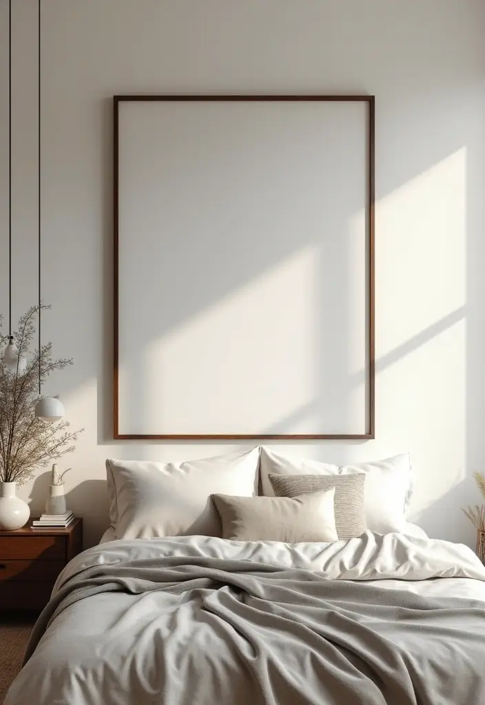 28 Modern Bedroom Interior Design Ideas That Feel Luxe & Serene - 5. Statement Wall Art