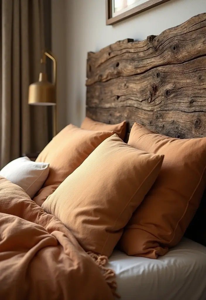 28 Rustic Brown Bedroom Ideas That Bring Natural Warmth - 1. Embrace Natural Wood Accents