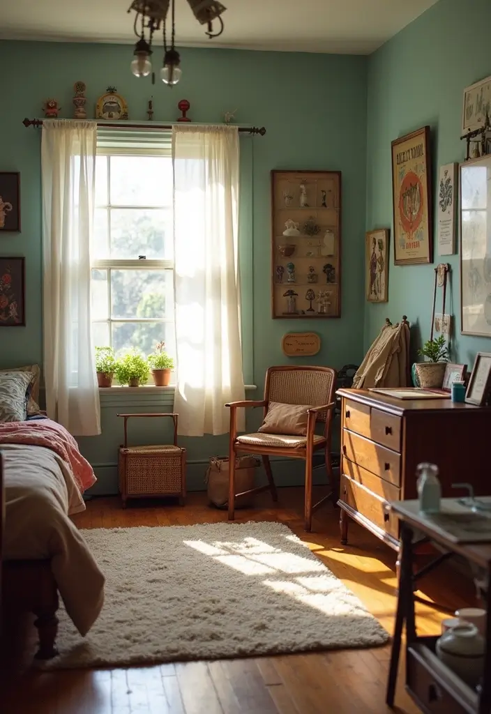 28 Small Kids Bedroom Ideas for Boys That Are Playful & Organized - 15. Vintage Finds: Thrifted Treasures