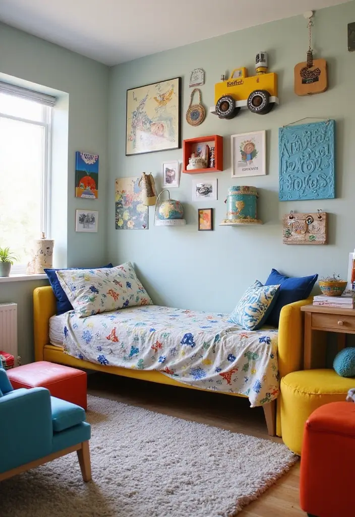 28 Small Kids Bedroom Ideas for Boys That Are Playful & Organized - 28. Final Touch: Fun DIY Projects