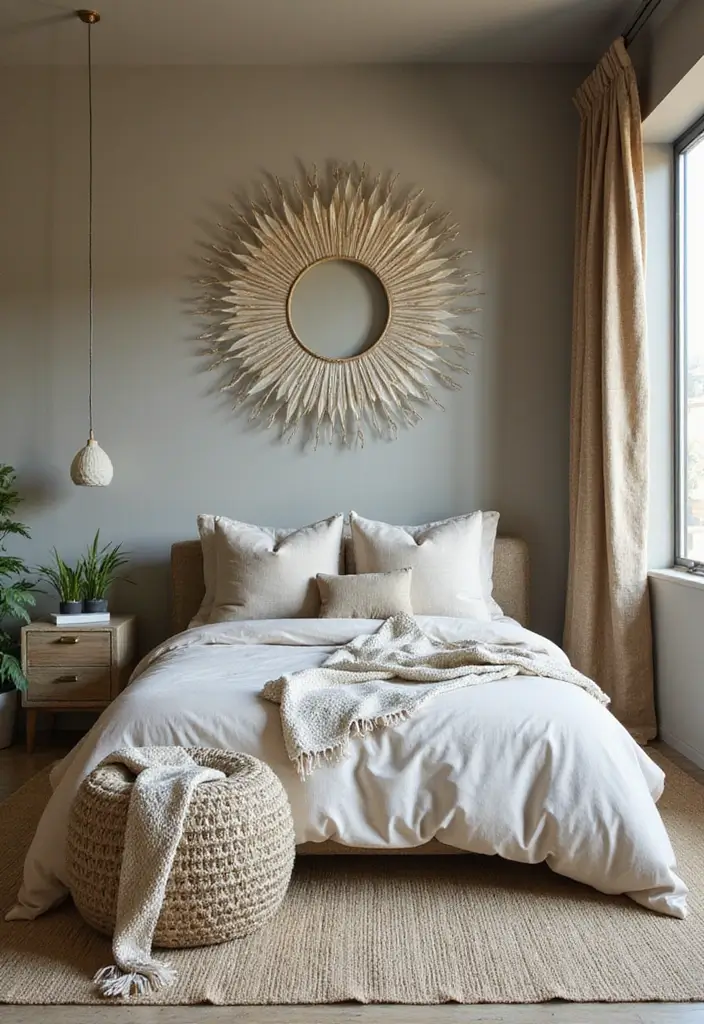 29 Earth Tone Bedroom Ideas That Feel Warm, Calm & Natural - 12. Recycled Glass Decor