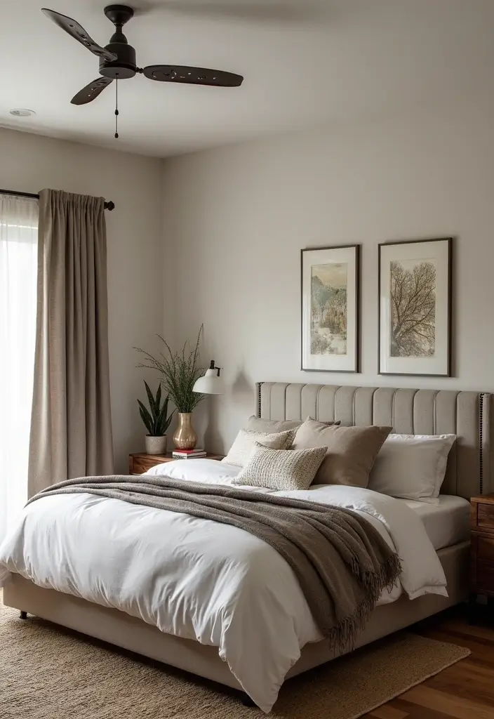 29 Earth Tone Bedroom Ideas That Feel Warm, Calm & Natural - 27. Recycled Metal Accents