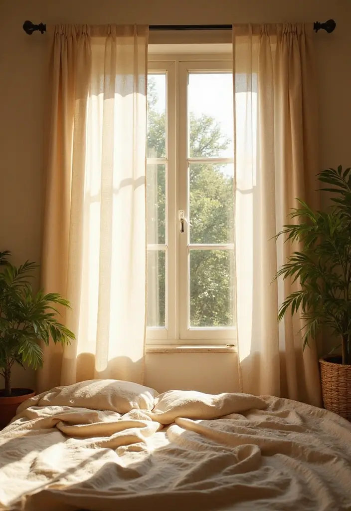 29 Earth Tone Bedroom Ideas That Feel Warm, Calm & Natural - 6. Natural Light and Window Treatments