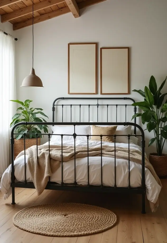 29 Metal Bed Frame Bedroom Ideas Vintage That Add Classic Charm - 29. Eco-Friendly Vintage Metal Bed Frame Styles