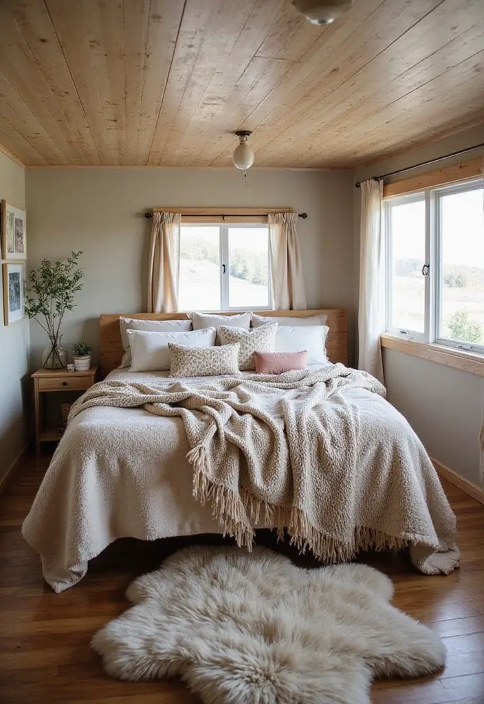 29 Mobile Home Bedroom Ideas That Feel Cozy and Clever - 1. Layered Textiles for Comfort