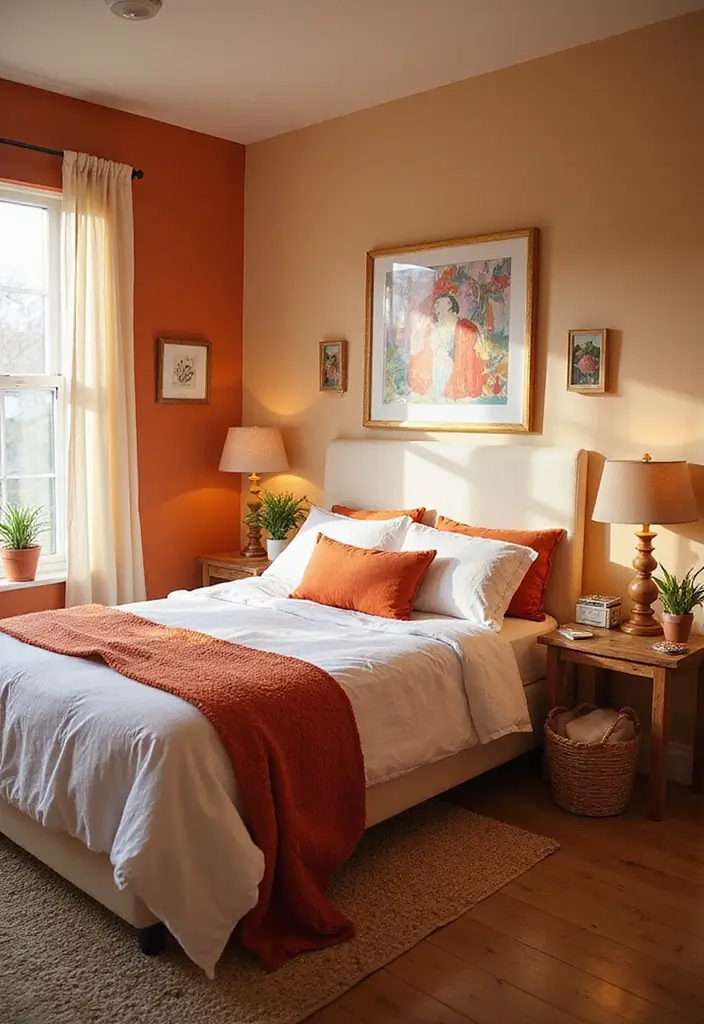 29 Mobile Home Bedroom Ideas That Feel Cozy and Clever - 11. Warm Color Schemes