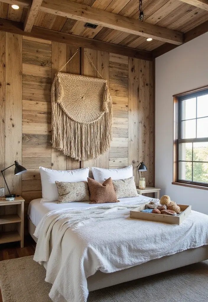 29 Mobile Home Bedroom Ideas That Feel Cozy and Clever - 14. Textured Wall Treatments