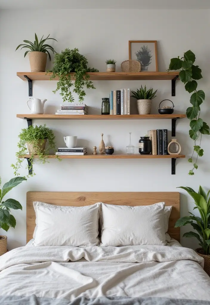 29 Mobile Home Bedroom Ideas That Feel Cozy and Clever - 3. Wall-Mounted Shelving
