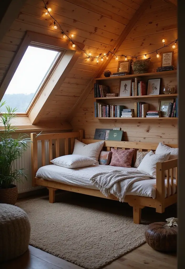 30 Attic Bedroom Ideas for Kids That Feel Magical and Fun - 10. Cozy Reading Nook