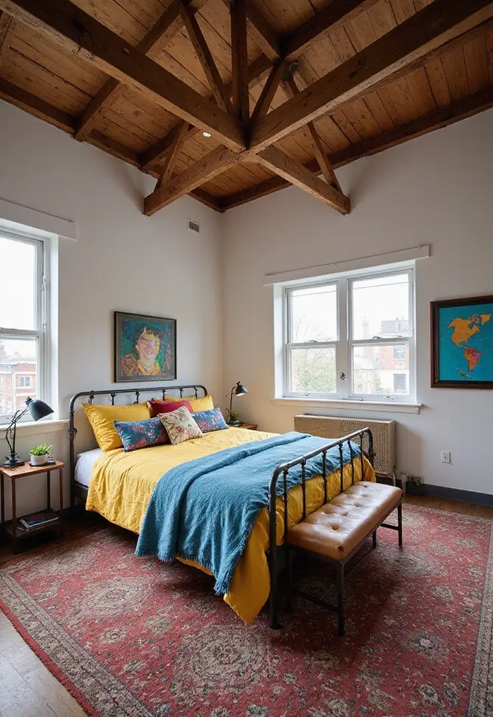 30 Attic Bedroom Ideas for Kids That Feel Magical and Fun - 13. Artsy Industrial