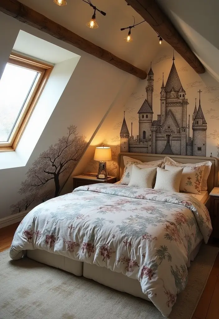 30 Attic Bedroom Ideas for Kids That Feel Magical and Fun - 20. Storybook Castle