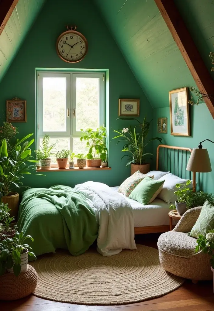30 Attic Bedroom Ideas for Kids That Feel Magical and Fun - 23. Garden Oasis