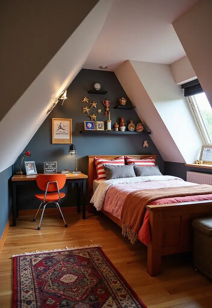 30 Attic Bedroom Ideas for Kids That Feel Magical and Fun - 24. Sporty Space