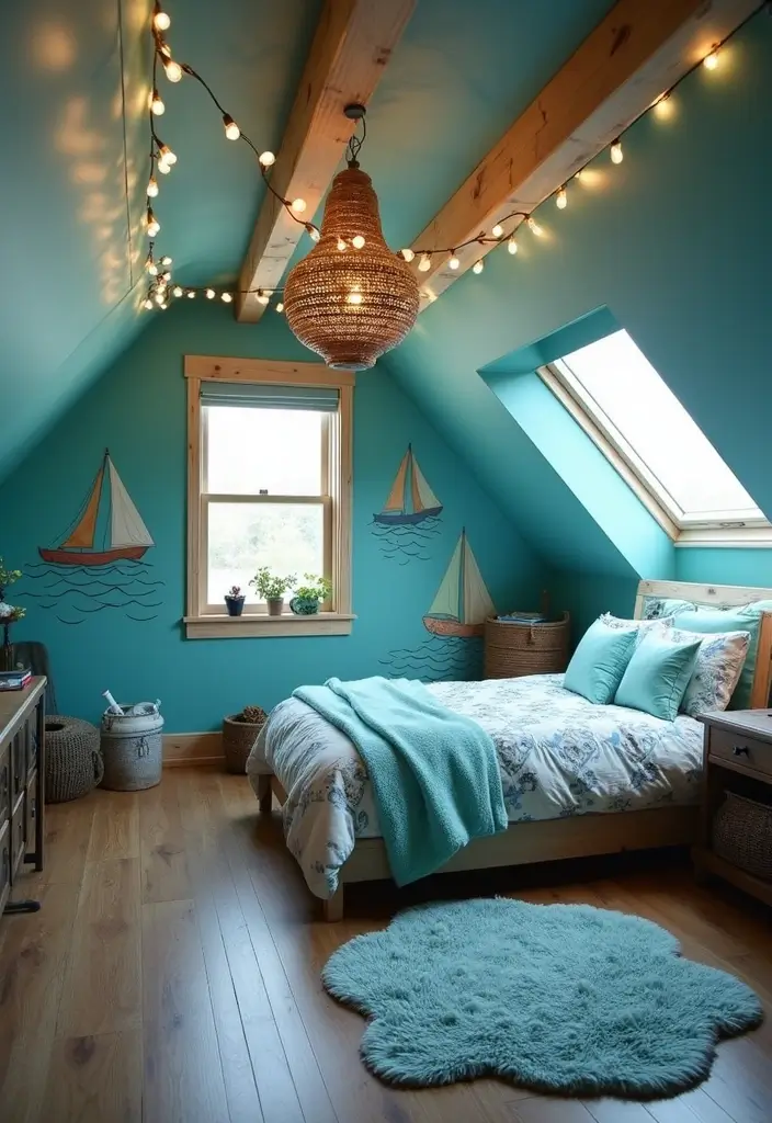 30 Attic Bedroom Ideas for Kids That Feel Magical and Fun - 7. Under the Sea