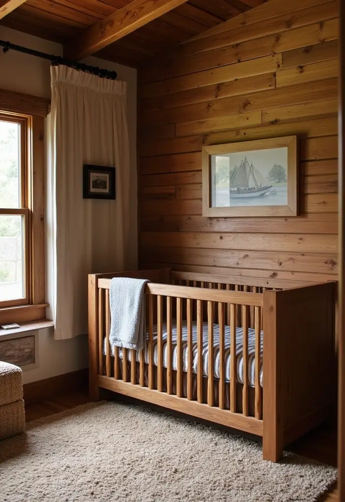 30 Baby Boys Bedroom Ideas That Are Cute Calm & Cozy - 17. Cozy Cabin Vibes