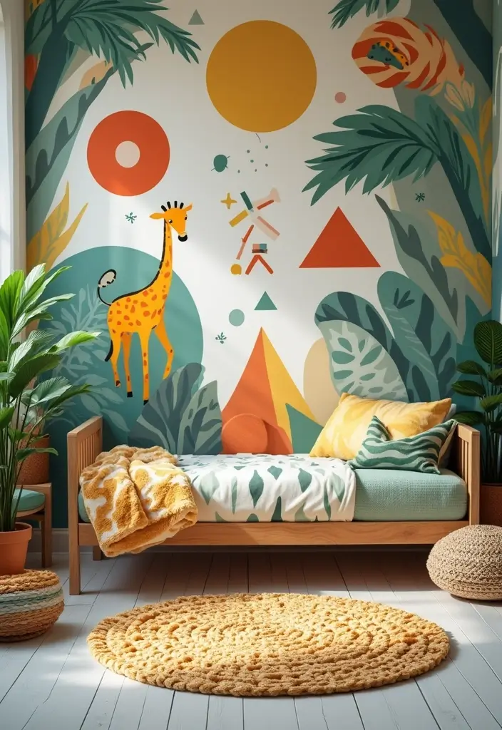 30 Baby Boys Bedroom Ideas That Are Cute Calm & Cozy - 18. Geometric Jungle