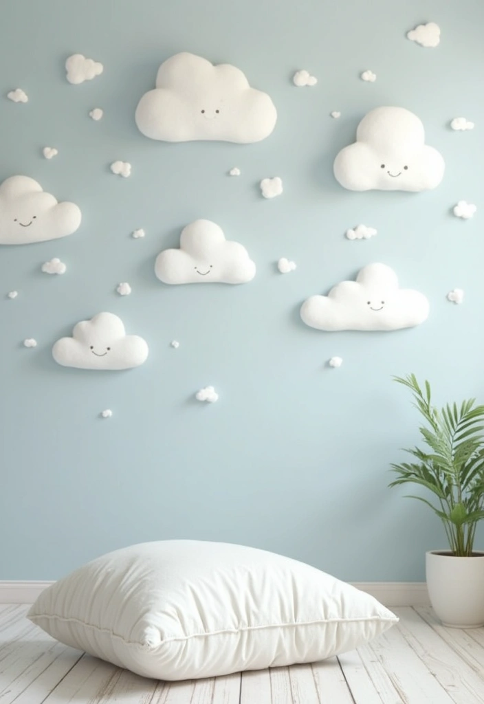 30 Baby Boys Bedroom Ideas That Are Cute Calm & Cozy - 22. Calming Clouds