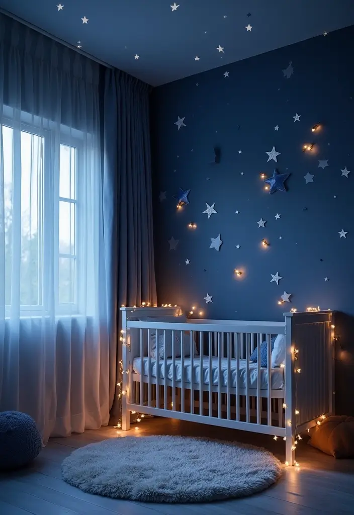 30 Baby Boys Bedroom Ideas That Are Cute Calm & Cozy - 5. Starry Night Theme