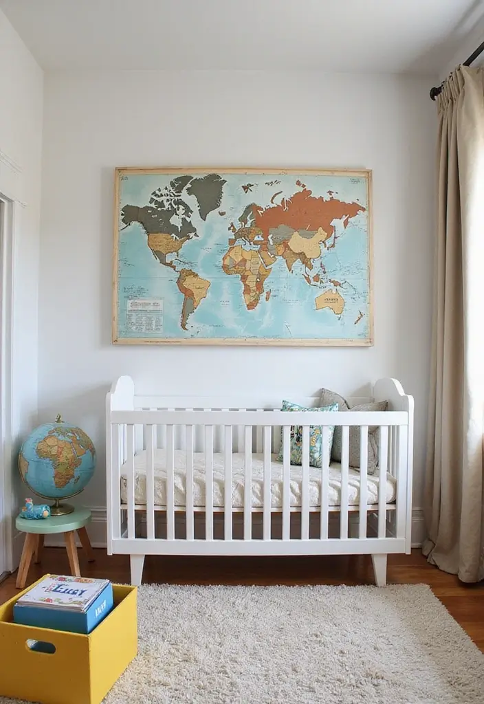 30 Baby Boys Bedroom Ideas That Are Cute Calm & Cozy - 7. Travel-Inspired Spaces