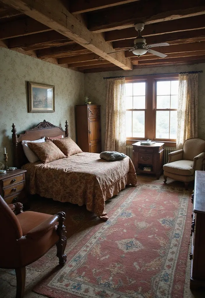 30 Basement Bedroom Ideas on a Budget That Look Expensive - 11. Vintage Vibes