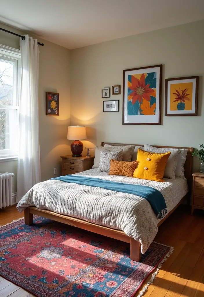 30 Basement Bedroom Ideas on a Budget That Look Expensive - 19. Bright Accents