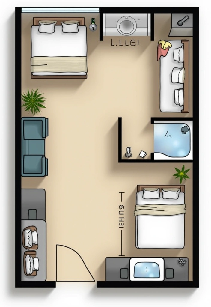 30 Basement Bedroom Ideas on a Budget That Look Expensive - 23. Functional Layout
