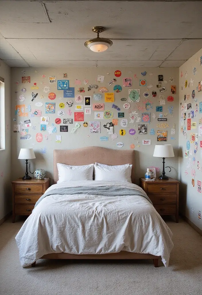 30 Basement Bedroom Ideas on a Budget That Look Expensive - 27. Wall Decals and Stickers