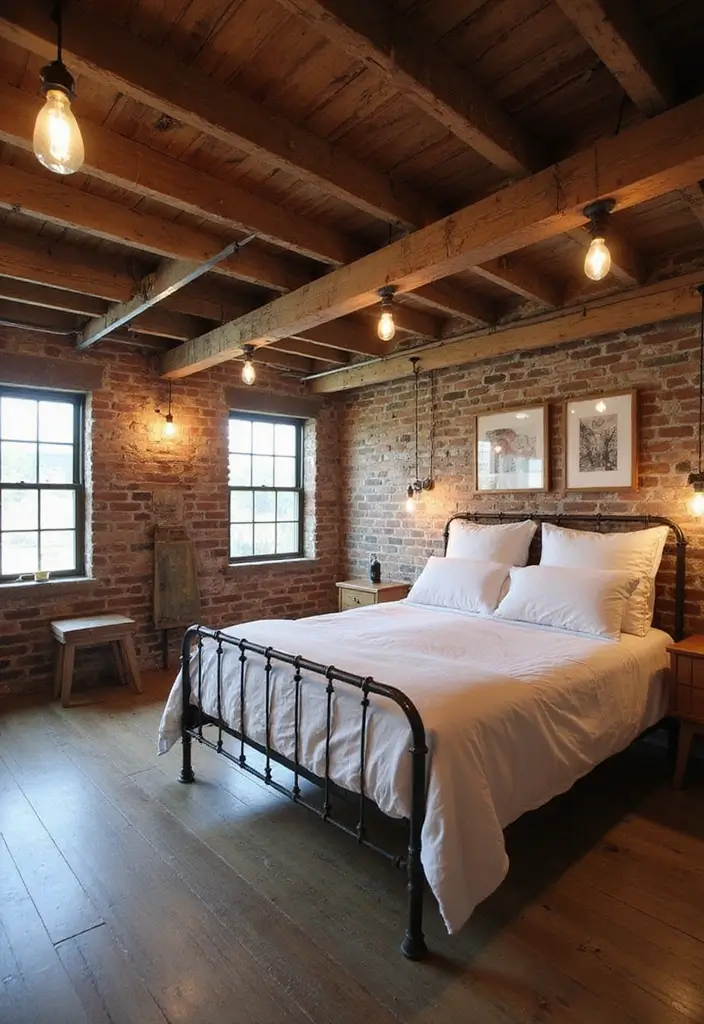 30 Basement Bedroom Ideas on a Budget That Look Expensive - 3. Industrial Chic Vibes