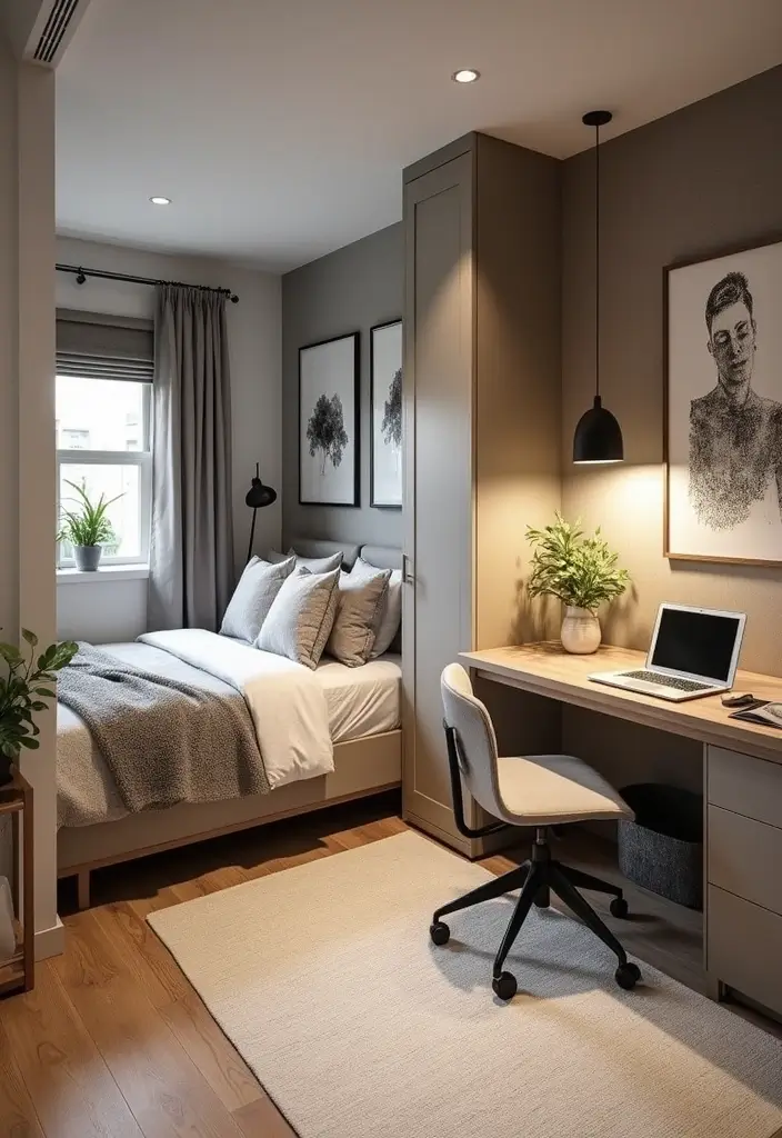 30 Basement Bedroom Ideas on a Budget That Look Expensive - 6. Stylish Study Nook