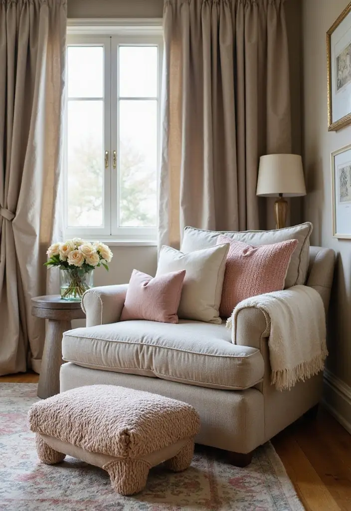 30 Bedroom Chair Ideas for a Luxe & Relaxing Master Suite - 13. Plush Armchair