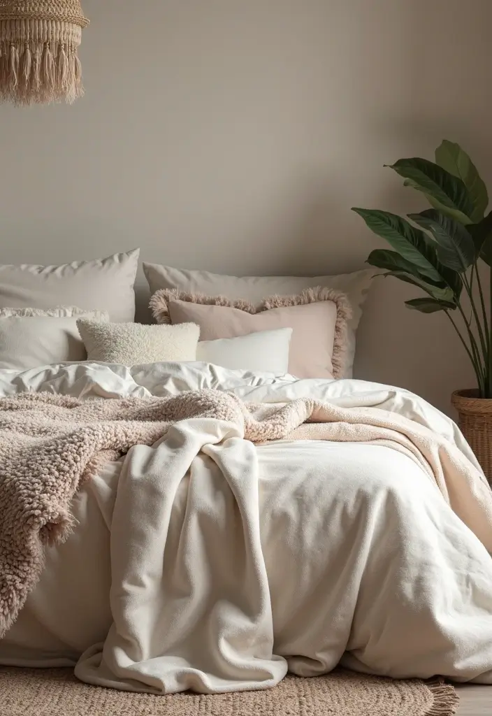 30 Bedroom Design Ideas for Women That Blend Chic and Comfort - 21. Embrace Soft Fabrics for Comfort